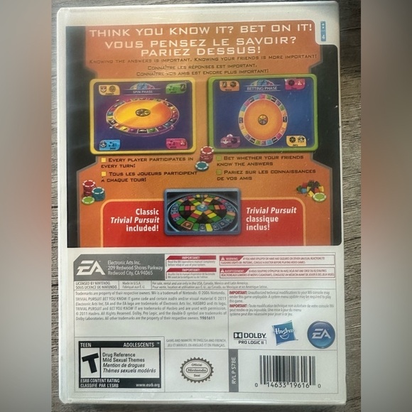 Wii Trivial Pursuit Bet You Know It Game With Case - Picture 3 of 9